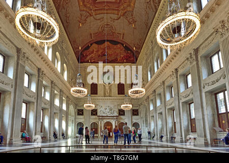 In der Bürger Saal des Königlichen Palast von Amsterdam April 2019 fotografiert. Stockfoto