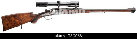 Ein Werle Prototyp Parabellum Artillerie, cal. 7.63 mm Mauser Nr. 2309. Deutsche Nachweis mark 2009. Spiegel - wie der Bohrung, Länge 200 mm. Tangente Kimme auf Fass skaliert 1 - 8. Komplette, tief schwarz. Kleine Teile blau und gelb. Nussbaum dunkel grip Panels mit checkering. Magazin mit Holzsockel. Schulter Lager. Komplette in Schatulle mit Intarsien mit grünem Filz. Die Waffe serviert Büchsenmacher Herbert Werle als Prototyp für einen späteren Mini Serie eines parabellum Pistole cal. 7.63 Mauser und wurde aus einer Pistole 08 entwickelt, DWM 1918. Originale Hersteller anmelden, Additional-Rights - Clearance-Info - Not-Available Stockfoto