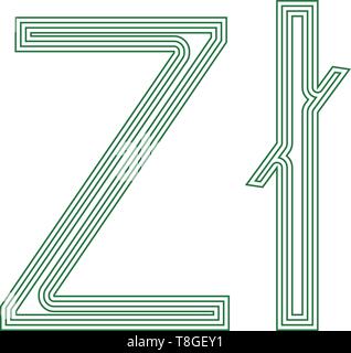 Zloty polnische Währung Einheit symbol Währung Symbol gestreifte Vector Illustration auf weißem Hintergrund Stock Vektor