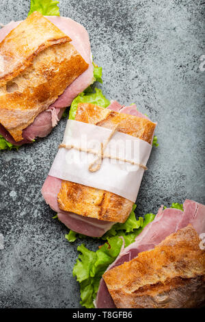 Frisches ciabatta Sandwiches zum Mittagessen Stockfoto