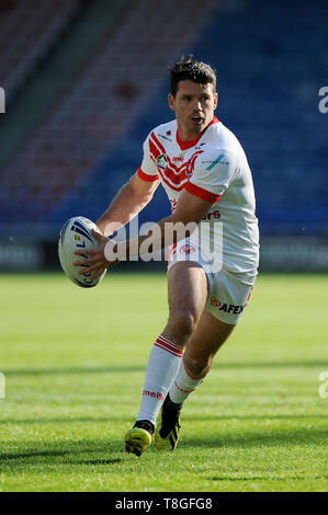 Huddersfield, Großbritannien, 12. 5. 2019. 12. Mai 2019. John Smiths Stadion, Huddersfield, England; Rugby League Coral Challenge Cup, Huddersfield Riesen vs St. Helens; Lachlan Coote von Saint Helens Dean Williams/RugbyPixUK Stockfoto