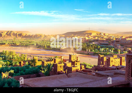 Kasbah Ait Ben Haddou im Atlasgebirge von Marokko. Stockfoto