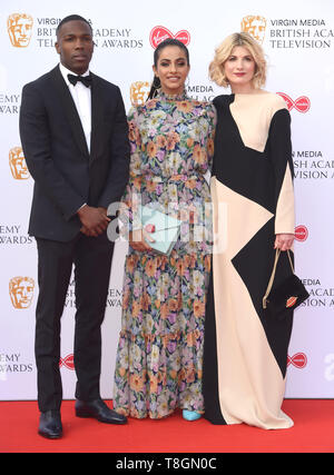 Foto muss Gutgeschrieben © Alpha Presse 079965 12/05/2019 Mandip Tosin Cole, Gill und Jodie Whittaker Virgin Media BAFTA TV British Academy Television Awards Red Carpet Ankünfte 2019 in der Royal Festival Hall London Stockfoto