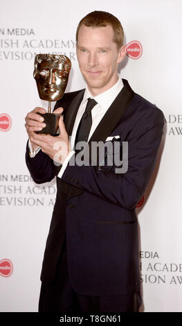 Foto © gutgeschrieben werden Alpha Presse 079965 12/05/2019 Benedict Cumberbatch Virgin Media BAFTA TV British Academy Television Awards Pressroom 2019 in der Royal Festival Hall London Stockfoto