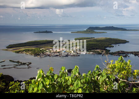 Luftaufnahme der Pohnpei International Airport, Föderierte Staaten von Mikronesien Stockfoto