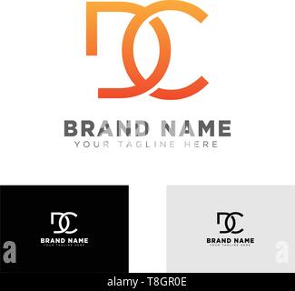 Schreiben dc Logo Design template Vektor icon Abbildung für Geschäft Marke Stock Vektor