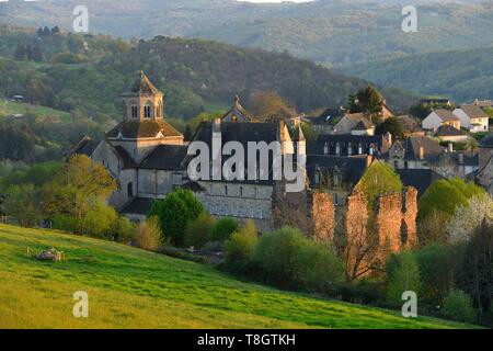 Frankreich, Correze, Aubazine, römische Zisterzienserabtei vom 12. Jahrhundert und das Kloster Stockfoto