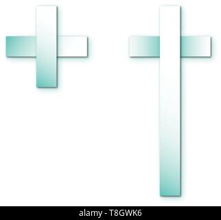 Farbverlauf Grün plus Kreuz X-Symbol Stock Vektor