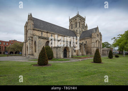 Grimsby, North East Lincolnshire, UK, Mai 2019, Blick von Grimsby Münster Stockfoto