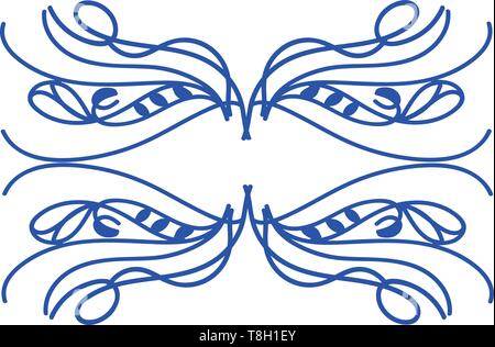 Ornament frame Hand gezeichnet Design, Illustration, Vektor auf weißem Hintergrund. Stock Vektor