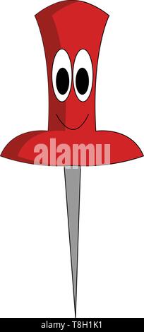 Erinnerung pin Hand gezeichnet Design, Illustration, Vektor auf weißem Hintergrund. Stock Vektor