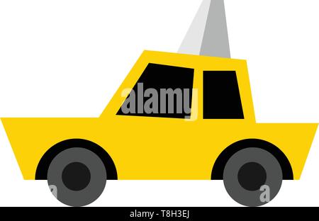 Taxi Hand gezeichnet Design, Illustration, Vektor auf weißem Hintergrund. Stock Vektor