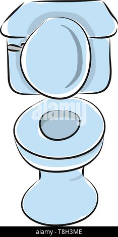 Wc Hand gezeichnet Design, Illustration, Vektor auf weißem Hintergrund. Stock Vektor