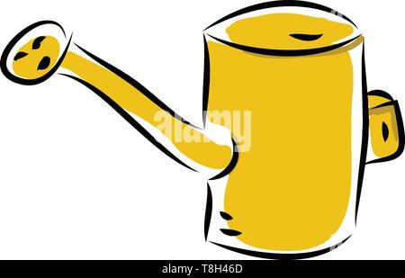 Bewässerung gezeichnet Design Hand kann, Illustration, Vektor auf weißem Hintergrund. Stock Vektor