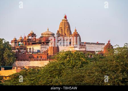 Indien, Rajasthan, Osiyan (oder Osian), das Tor zur Wüste Thar, Sachiya Mata Hindu Tempel Stockfoto