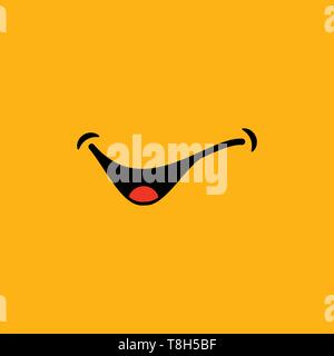 Emoticon Gesicht Symbol oder Zeichen Sammlung Vector Illustration - Vektor Stock Vektor