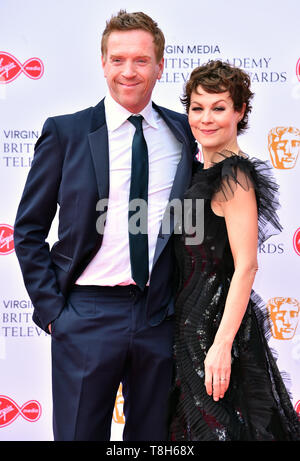 Damian Lewis und Helen McCrory an der Virgin Media BAFTA TV Award, in der Royal Festival Hall in London statt. Stockfoto