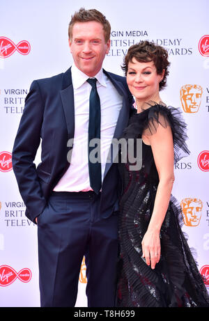 Damian Lewis und Helen McCrory an der Virgin Media BAFTA TV Award, in der Royal Festival Hall in London statt. Stockfoto
