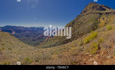 Wilson Bergblick von der Erste Bank, Sedona, Arizona, United States Stockfoto