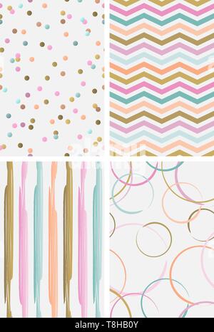 Zusammenfassung nahtlose Hintergrundmuster eingestellt Stock Vektor