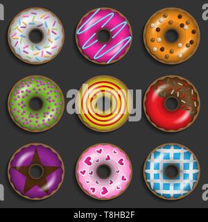 Donuts Vektor einrichten Stock Vektor