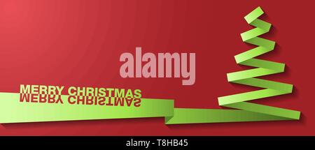 Weihnachtsbaum Papier Vektor Karte Stock Vektor