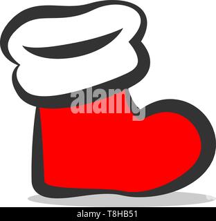 Weihnachtsstrumpf Vektor icon Stock Vektor