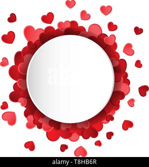 Valentines Tag Herzen vector Schaltfläche Hintergrund Stock Vektor