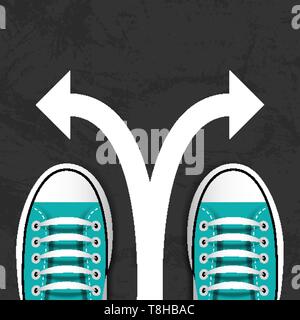 Business Solution schuhe Richtung Stock Vektor