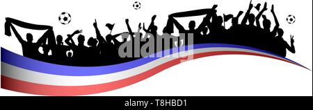 Fußball-Fans Frankreich Stock Vektor