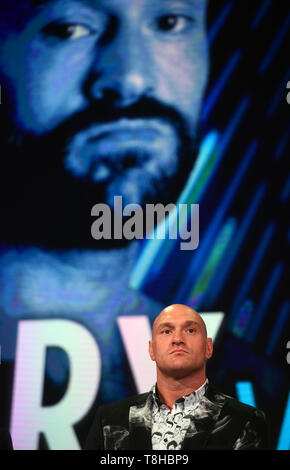 Tyson Fury während der Pressekonferenz im BT Sport Studio, London. Stockfoto