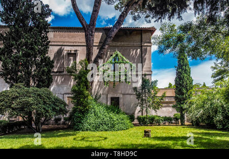 Der italienische Garten von Casale di San Pio V (Hl. Pio V Haus) in Rom, Italien Stockfoto