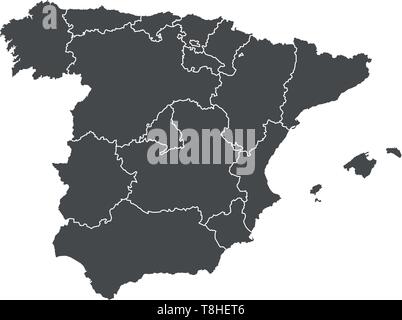 Spanien Karte Stock Vektor