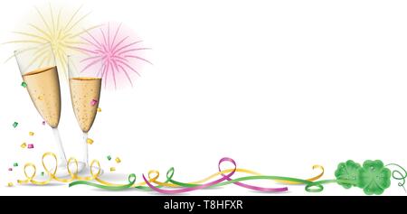 Frohes neues Jahr banner Stock Vektor