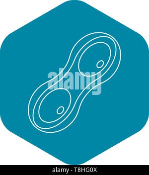 Soja-Pod-Symbol, Umriss-Stil Stock Vektor