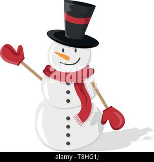 Isolierte Schneemann Stock Vektor
