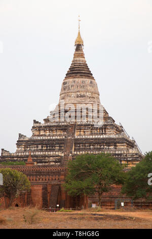 Shwesandaw Tempel, Alt Bagan Bereich Village, Mandalay, Myanmar, Asien Stockfoto