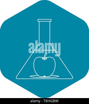 GVO-Lebensmittel Konzept Symbol, Umriss-Stil Stock Vektor