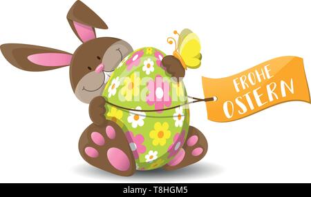 Frohe Ostern bunny Vektor Symbol Stock Vektor