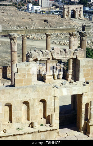 Norden Theater, Jerash, Jordanien, Dzseras, Gerasza, Északi szinház Stockfoto