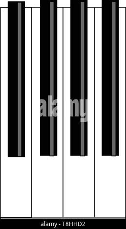 Acht Tasten mit schwarzen und weißen Sorte, Vector, Farbe, Zeichnung oder Abbildung. Stock Vektor