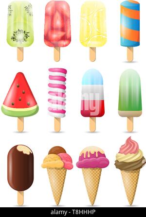 Eis Vektor einrichten Stock Vektor