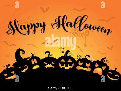Happy Halloween-Kürbisse Stock Vektor
