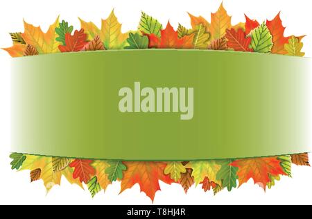 Blätter im Herbst Hintergrund Stock Vektor