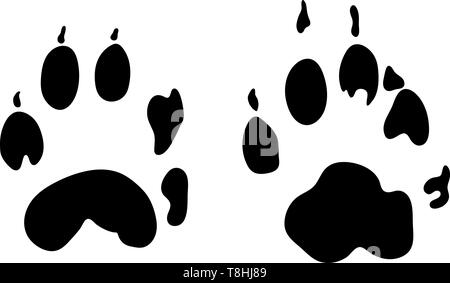 Steinmarder Platzbedarf. Schwarze Silhouette Design. Vector Illustration. Stock Vektor