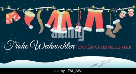 Frohe Weihnachten Grußkarte Stock Vektor