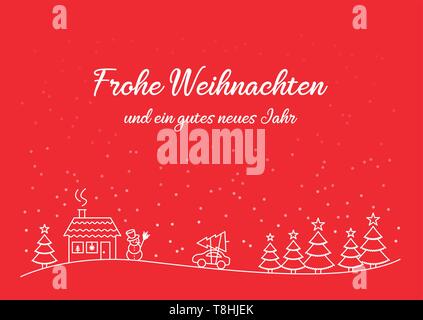 Red christmas card Template Stock Vektor