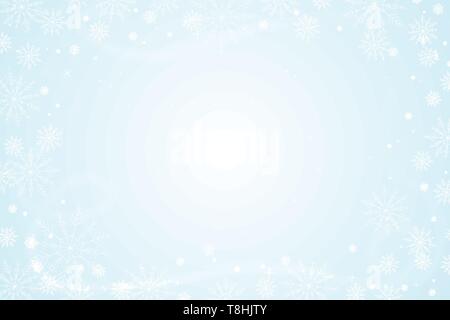Schnee Hintergrund mit Schneeflocken weiß blau Vektor Stock Vektor