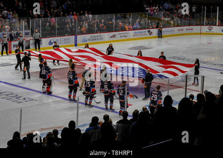 San Diego, Kalifornien, USA. 8. Mai, 2019. Bakersfield Condors vs San Diego Möwen AHL Spiel bei pechanga Bereich San Diego in San Diego, Kalifornien. Michael Cazares/Cal Sport Media/Alamy leben Nachrichten Stockfoto