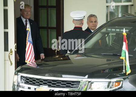 Washington, District of Columbia, USA. 13. Mai, 2019. Präsident DONALD TRUMP begrüßt ungarische Ministerpräsident Viktor Orban auf das Weiße Haus, Mai 13, 2019 Credit: Douglas Christian/ZUMA Draht/Alamy leben Nachrichten Stockfoto